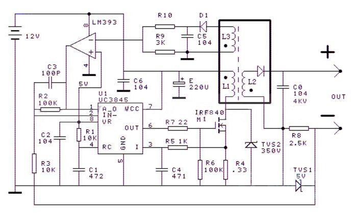 開關電源式高壓恒流源 開關電源式高壓恒流源