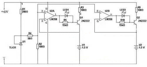 lm358自制12v充電器的電路 lm358自制12v充電器的電路