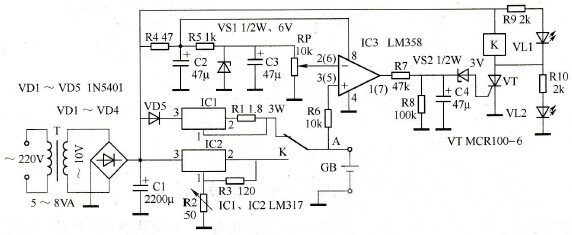 鋰離子電池充電器電路圖 鋰離子電池充電器電路圖