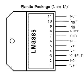 LM3886引腳排列圖 LM3886引腳排列圖