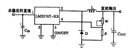 LM2576-ADJ 典型應用電路 LM2576-ADJ 典型應用電路